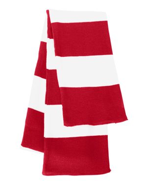 acrylic scarf red and white