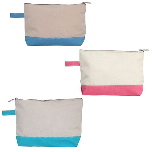 This is Two Tone Canvas Make Up Bag