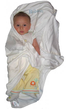 This is Personalized Solid Color Cotton Interlock Baby Blanket